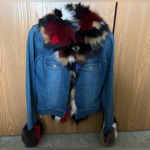 🔥SALE🔥Fox Fur Denim Jacket